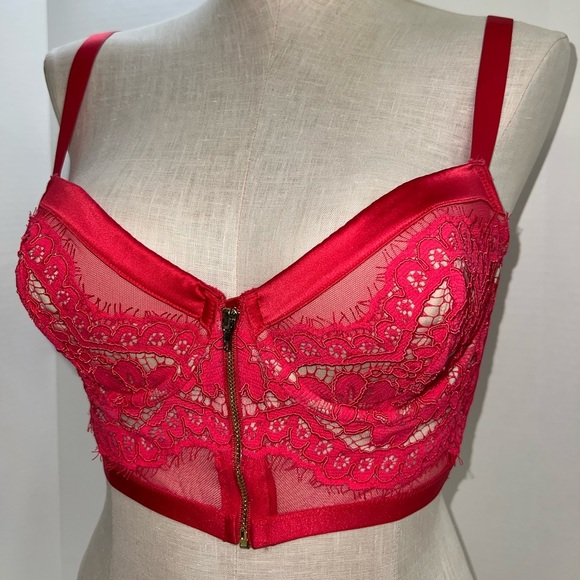 Victoria's Secret Red Lace Bralette with Underwire Support - Picture 4 of 16